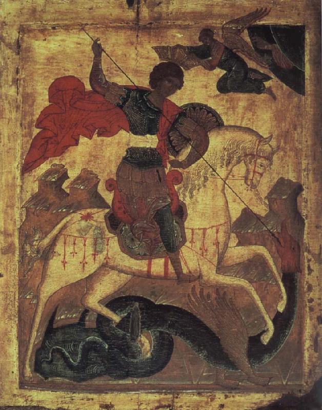 The holy Georg and the dragon, unknow artist